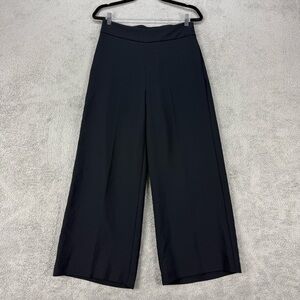 Aritzia Wilfred Wide Leg Trousers Side Zip Black Size 8